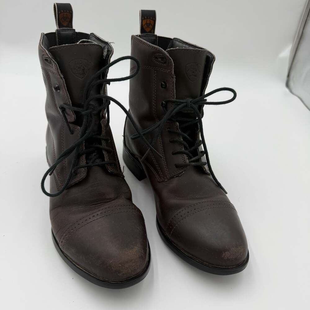 Ariat Heritage Lace Up Ankle Boots Brown Leather Riding Boots Women’s 7.5